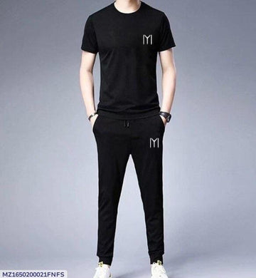 Men's Cotton Printed Track Suit - 2 Pcs Set