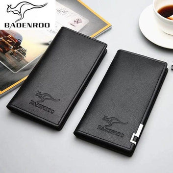 Casual Long Fold Leather Wallet