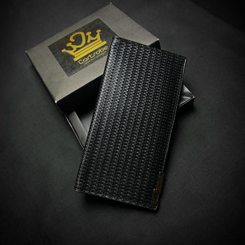 Unisex PU Leather Long Wallet with 6 Card Holder Pockets - 1 Pc