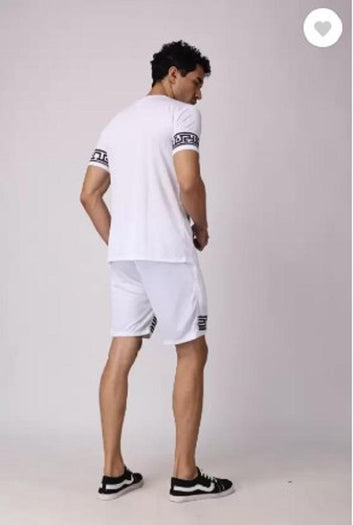 Men's Dri Fit Printed T-Shirt & Shorts Track Suit - 2 Pcs