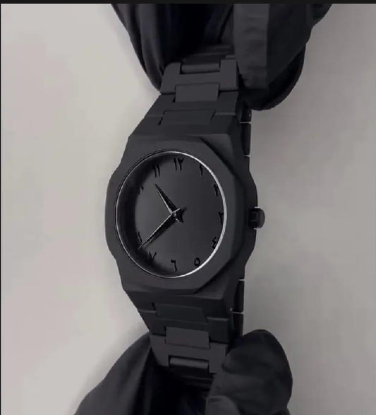 Black Arabic Aura Watch For Men Stylish Aura Watch 100% Original Watch